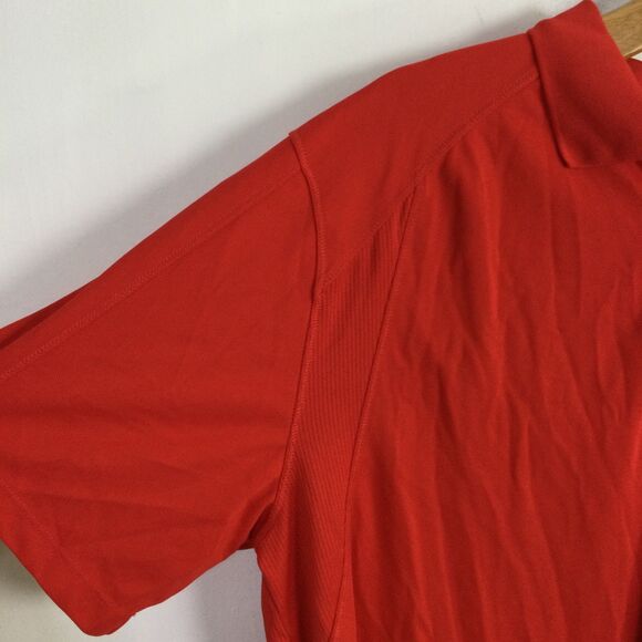 Ariat Mens Tek Heat Series Golf Polo Shirt Short Sleeves Stretch Red Size Large - Picture 7 of 15